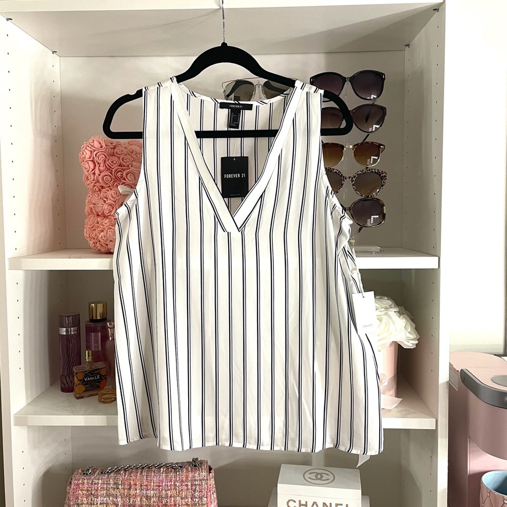 Forever 21 Women’s Office Striped Professional Top